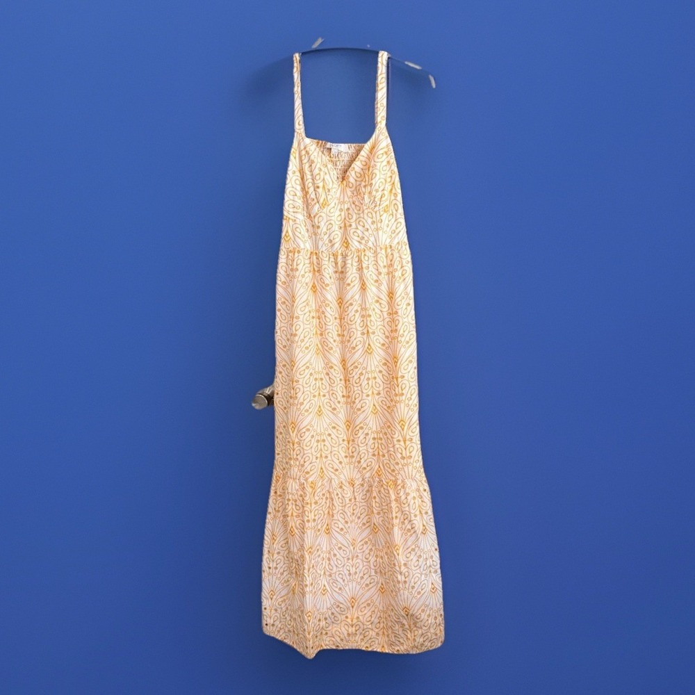 Embroidered Eyelet Open Back Maxi 10 Cottagecore Boho Flowy Fairy Romantic